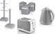 Swan Retro Grey Jug Kettle 2 Slice Toaster Canisters Mug Tree & Towel Pole Set