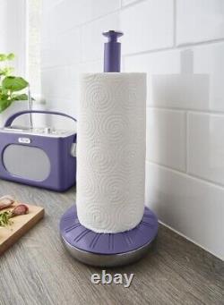 SWAN Retro Purple Bread Bin Canisters Mug Tree Towel Pole Kitchen Storage Set