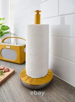 SWAN Retro Yellow Bread Bin Canisters Mug Tree Towel Pole Kitchen Storage Set