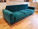 Swoon Editions Large 4 Seater Teal Sofa Retro 50s 60s 70s Vintage Danish Style