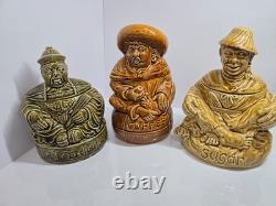 Sadler England Ceramic Figurine Jar Set Sugar Coffee Tea Collectible Vintage