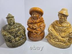 Sadler England Ceramic Figurine Jar Set Sugar Coffee Tea Collectible Vintage