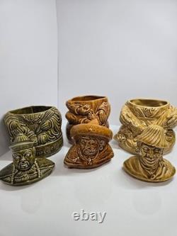 Sadler England Ceramic Figurine Jar Set Sugar Coffee Tea Collectible Vintage