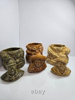 Sadler England Ceramic Figurine Jar Set Sugar Coffee Tea Collectible Vintage