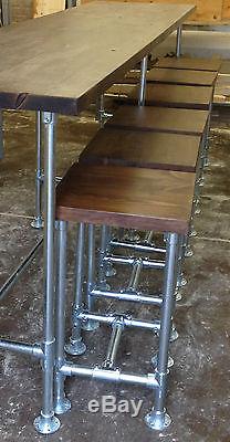 Scaffold Vintage Industrial Retro Dining Boardroom High Bar Table Upcycled Chic