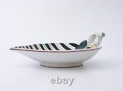 Serving Dish Leaf Stig Lindberg Gustavsberg Studio Faience Midcentury Vintage