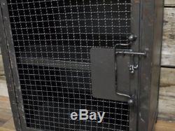 Set Of 2 Industrial Black Cabinets 2 Shelves Rustic Bedside Media Storage Units