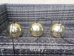 Set Of 3 Thorn Aluminium 80's Ceiling Lights Space Age Retro Vintage Kitchen 60s