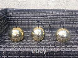 Set Of 3 Thorn Aluminium 80's Ceiling Lights Space Age Retro Vintage Kitchen 60s