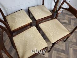 Set Of 4 Vintage Mid-Century Teak Dining Chairs Danish Scandi MCM