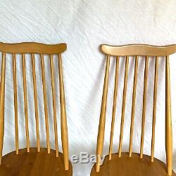 Set Of Four Vintage retro Ercol Goldsmith Blond 1960s 1970s Dining Chairs