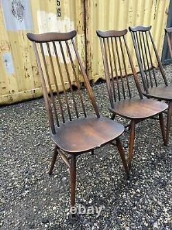 Set Of Six Ercol Stick Back Kitchen Chairs / Retro Vintage WE DELIVER