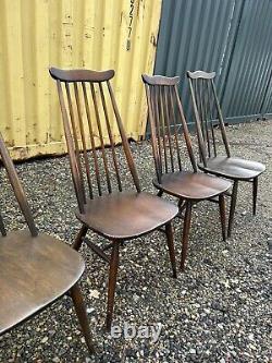 Set Of Six Ercol Stick Back Kitchen Chairs / Retro Vintage WE DELIVER