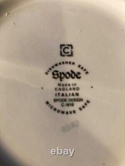 Set Spode Blue Italian Canister Storage Jars X 3 Coffee, Tea, Sugar Lidded