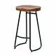 Set Of 1/2/4 Wooden Industrial Bar Stools & Kitchen Breakfast High Chair Seat Uk