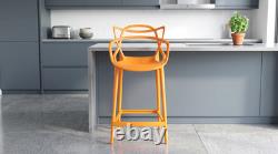 Set of 2 Master Style Bar Café Kitchen Restaurant Dining Chair Stool Height 66cm