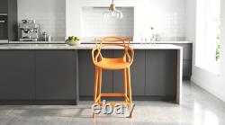 Set of 2 Master Style Bar Café Kitchen Restaurant Dining Chair Stool Height 66cm