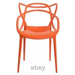 Set of 2 Modern Master Style Lounge Kitchen Dining Chair Garden Outdoor Indoor