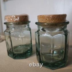Set of 2 Vintage Duck Lids WithJars + Corks Goose Kitchen Decor & Storage