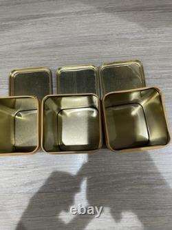 Set of 3 Vintage Tin Canisters Jars Metal Miss Petticoat Design