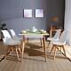 Set Of 4 Dining Chair Retro Dining Room Set Table Chairs Home Office Wooden Legs
