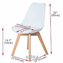 Set of 4 Dining Chair Retro Dining Room Set Table Chairs Home Office Wooden Legs