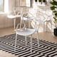 Set Of 4 Masters Style Lounge Dining Restaurant Bar Chair Retro Stackable-white