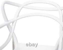 Set of 4 Masters Style Lounge Dining Restaurant Bar Chair Retro Stackable-White