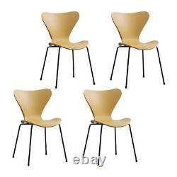 Set of 4 Vintage Retro Cafe Bistro Bar Kitchen Dining Chair Stackable Matt