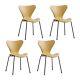 Set Of 4 Vintage Retro Cafe Bistro Bar Kitchen Dining Chairs Stack Able Matt