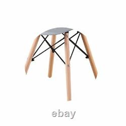 Set of 6 Dining Chairs Retro Wooden Legs Office Kitchen Lounge Chair Grey