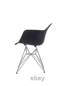 Set of 6 Retro Wooden/Metal Plastic Dining Office Lounge Chair Armchair