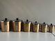 Set Of 6 Vintage Anodised Aluminum 1950s 1960s Kitchen Cannisters Retro Copper