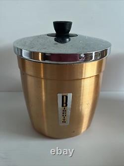 Set of 6 Vintage Anodised Aluminum 1950s 1960s Kitchen Cannisters Retro Copper