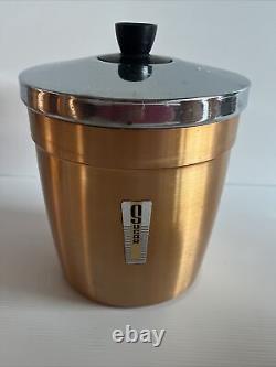 Set of 6 Vintage Anodised Aluminum 1950s 1960s Kitchen Cannisters Retro Copper