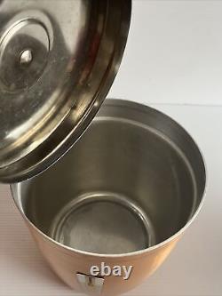 Set of 6 Vintage Anodised Aluminum 1950s 1960s Kitchen Cannisters Retro Copper