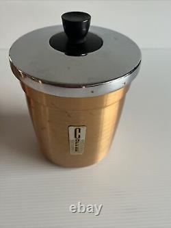 Set of 6 Vintage Anodised Aluminum 1950s 1960s Kitchen Cannisters Retro Copper