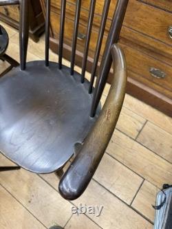 Set of 6 Vintage Ercol Goldsmith Dining Chairs / Retro kitchen Chairs Elm Beech