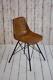 Set Of 6 Vintage Style Leather Retro Industrial Cafe Bar Kitchen Dining Chairs