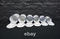 Set of Six Vintage French Graduated Enamel Kitchen Storage Food Canisters
