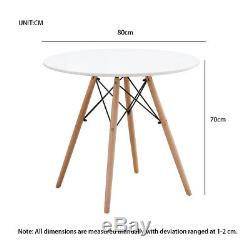 Set of Wooden Design Dining Chairs Tulip Chair Retro Plastic Lounge Kitchen