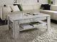 Shabby Chic Coffee Table Vintage White Pine Finish Contemporary Design Furniture