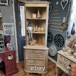 Shabby Chic Corner Unit Country Grey With Dark Wax Upcycled Vintage