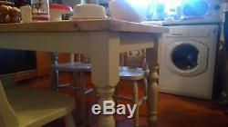 Shabby Chic Cottage Vintage Kitchen Dining Table And 4 Chairs