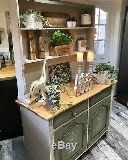 Shabby Chic Vintage Dresser In Annie Sloan Country Grey And Olive