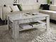 Shabby Chic White Pine Coffee Table Rustic Wooden Living Room New Side Table