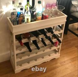 Shabby Chic Wine Rack Vintage Storage Cabinet Bottle Glass Holder Storage Bat