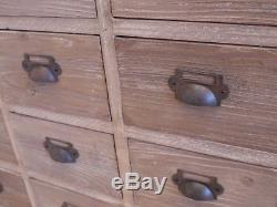 Shabby chic 18 drawer wooden chest of drawers