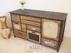 Shabby chic painted Sideboard cabinet chest retro style distressed sideboard3947