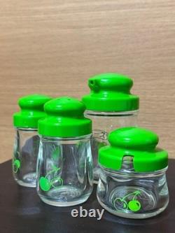 Showa Retro Plastic Spice Container Set, Vintage Kitchen Decor, Japan